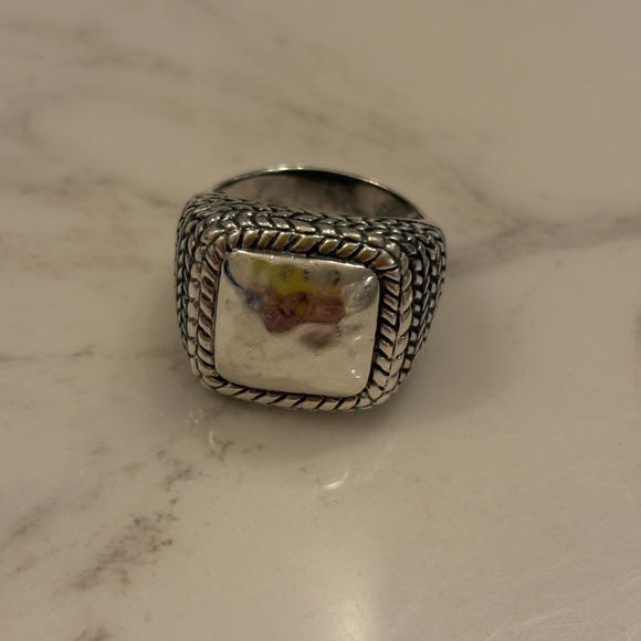 Silpada Sterling Silver 925 Domed Ring with braided design. Size 8.5. Southwest - Picture 7 of 10